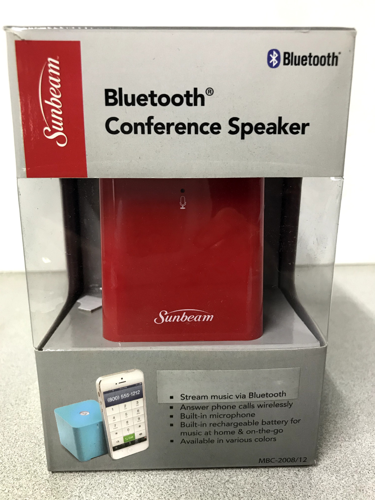 Sunbeam Bluetooth Conference Speaker -CHOOSE BLACK OR RED!