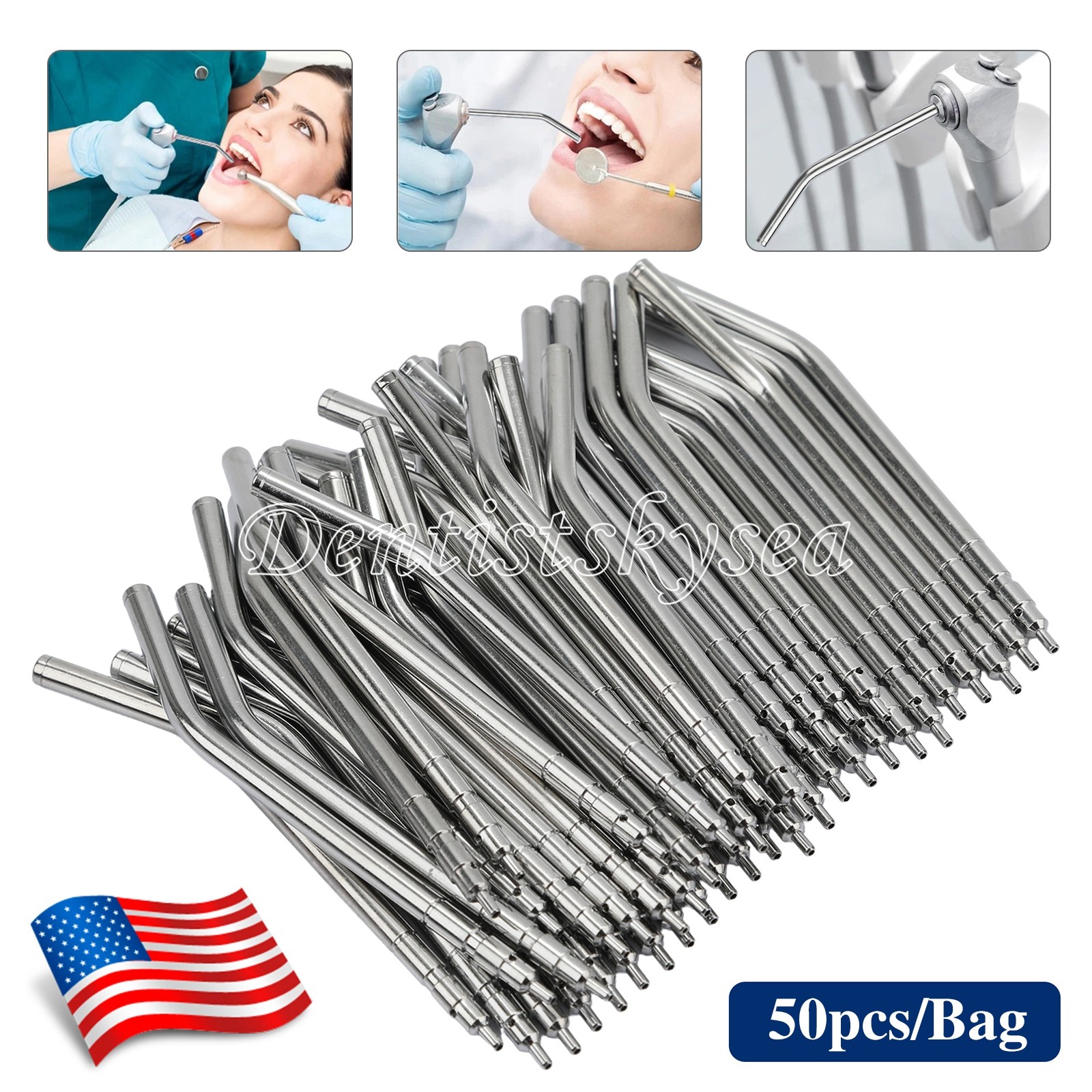 250 Air Water Spray Dental 3 Way Syringe Tips For 3 Way Tube Nozzles Tips /Tube