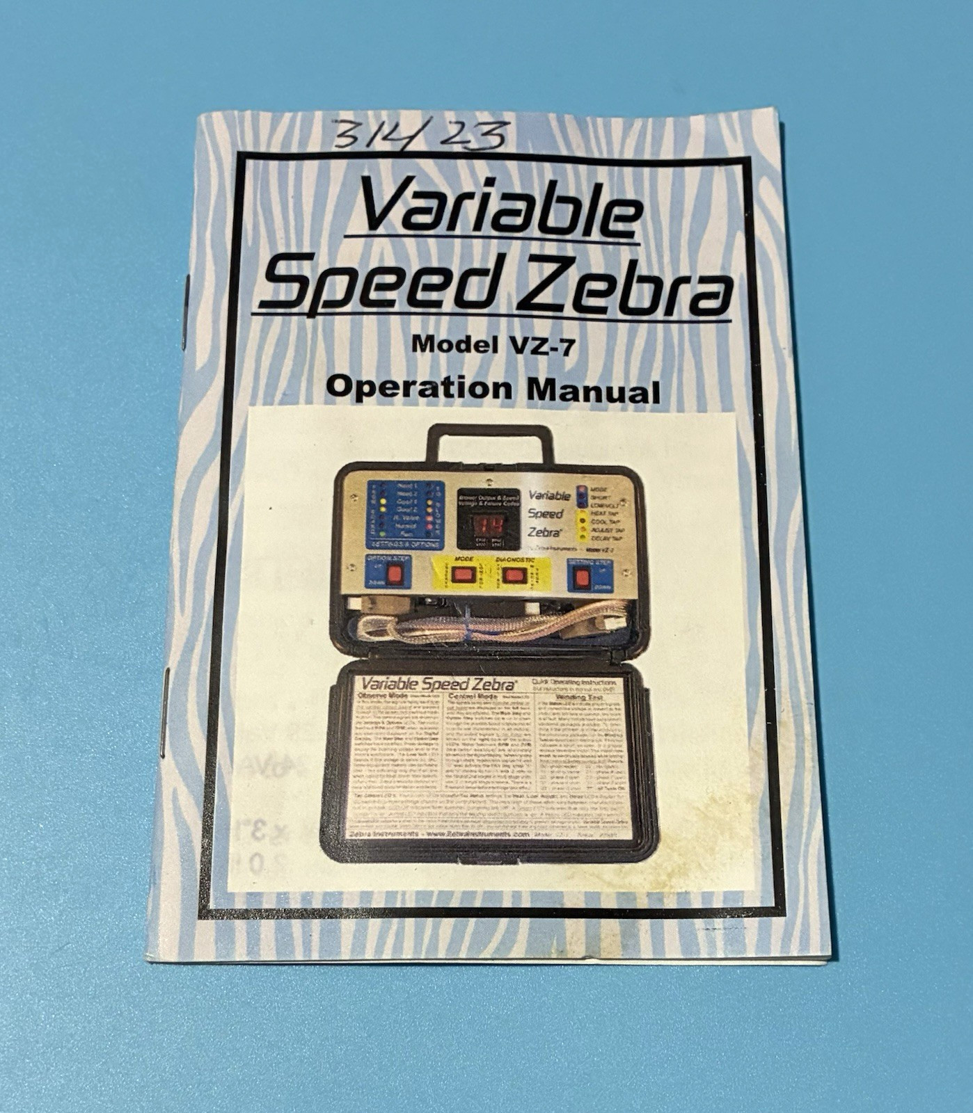 Zebra Instruments: Variable Speed Zebra Model VZ-7