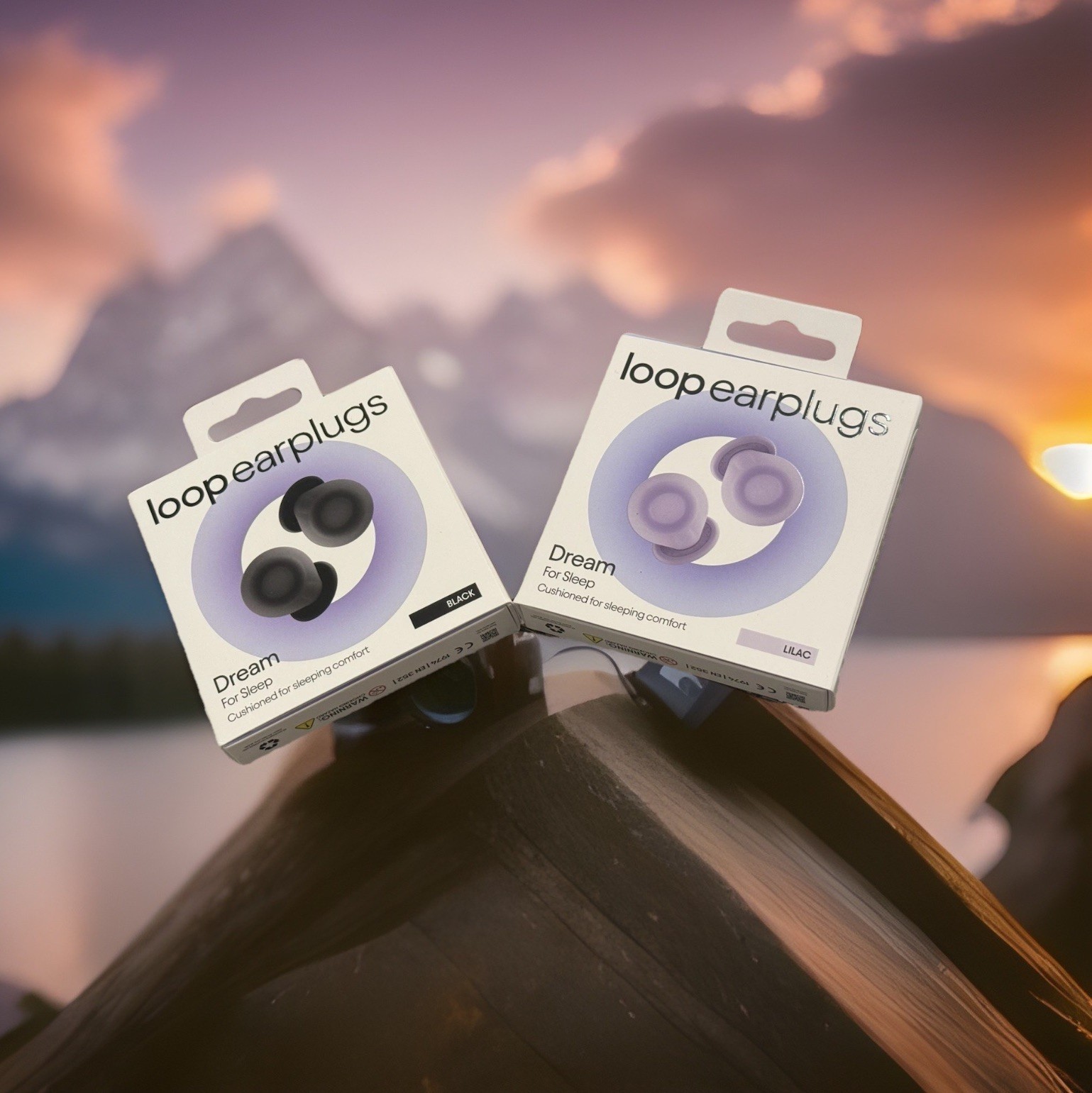 2x Lot Loop Dream – Silicone/Memory Foam Earplugs for Sleep Comfort- Couple Pack