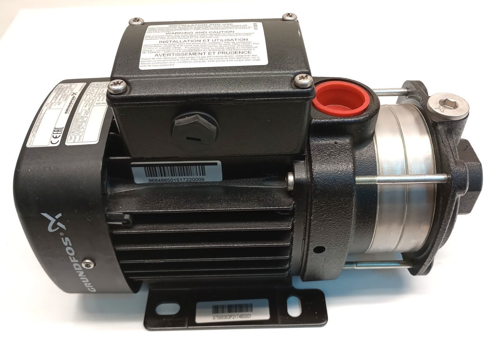 Grundfos CM3-3A-S-A-V-A00VE-A-A-N Centrifugal Pump A-97568363-P2-1748 Base Mount