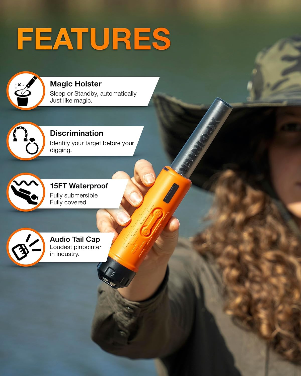 New Xpointer Max with Magic Holster Pinpointer Discrimating Pinpointer Waterpro