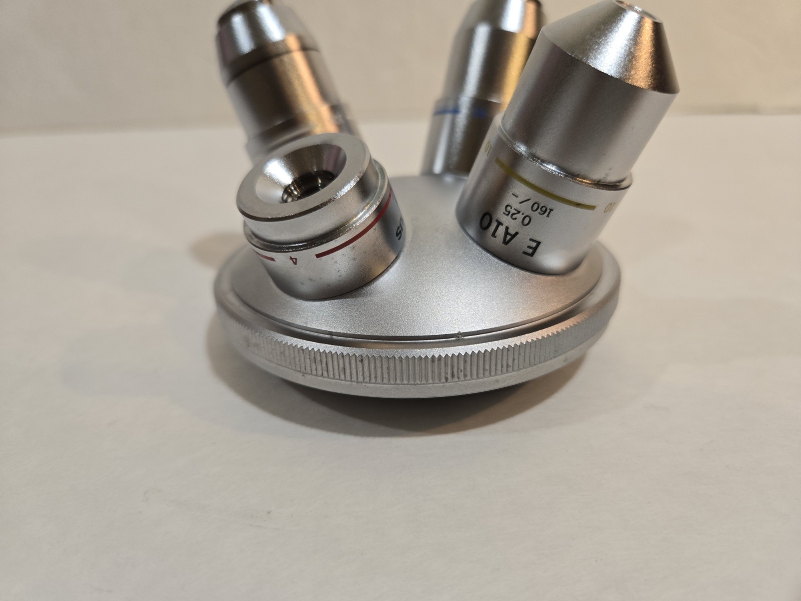 Olympus Microscope Objective Set 4x 10x 40x 100x w/ Turret Nosepiece from CHT