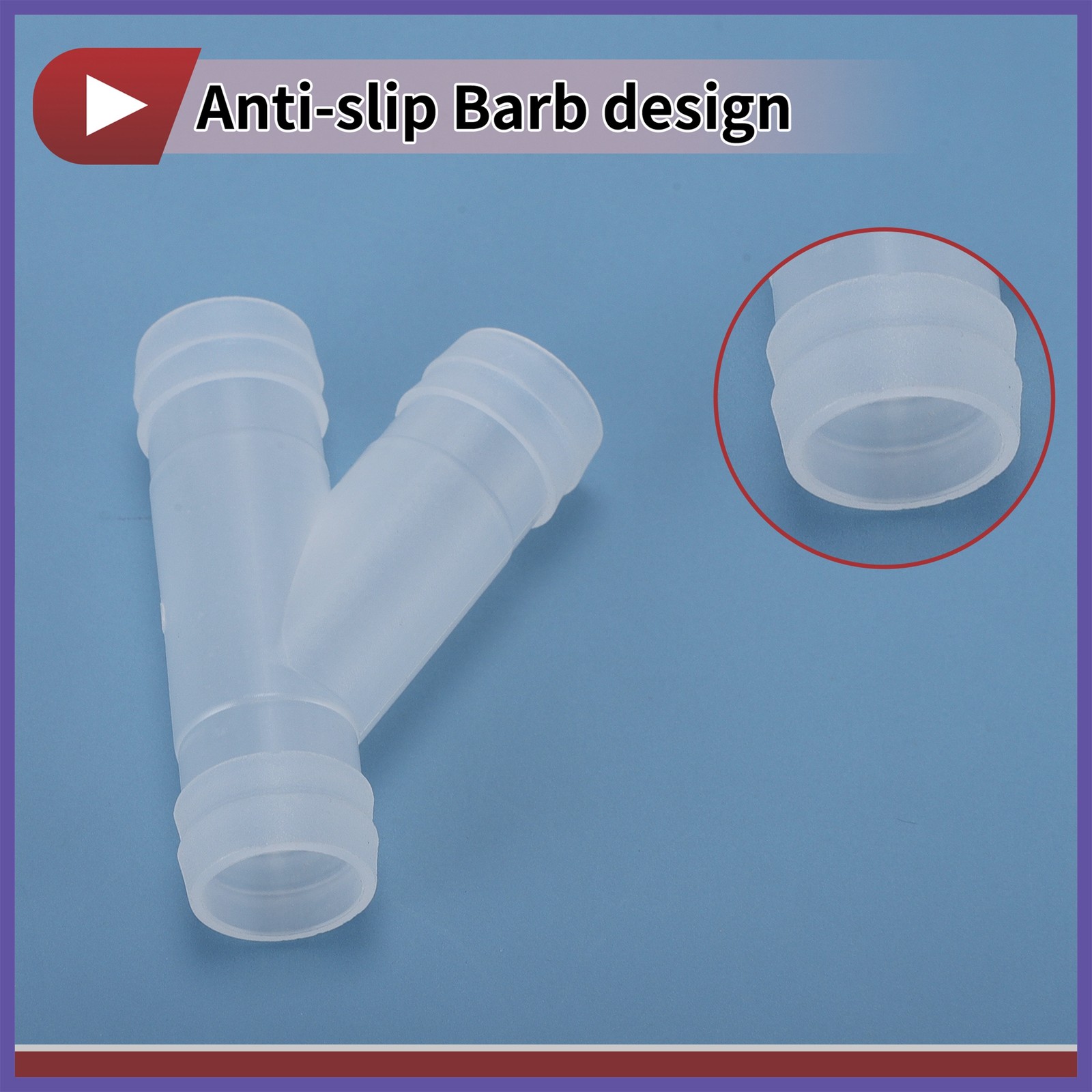 Hose Barb Fitting 5/8″ Y Shaped Incline 3 Way Pipe Connector Clear 5 Pcs