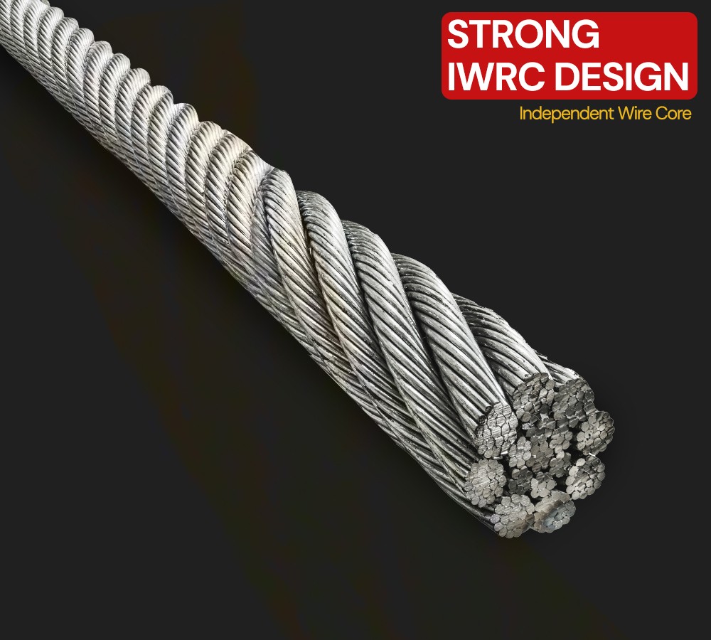1/2″ x 75′-150′ Wire Rope Steel Winch Cable with Locking Swivel Hook