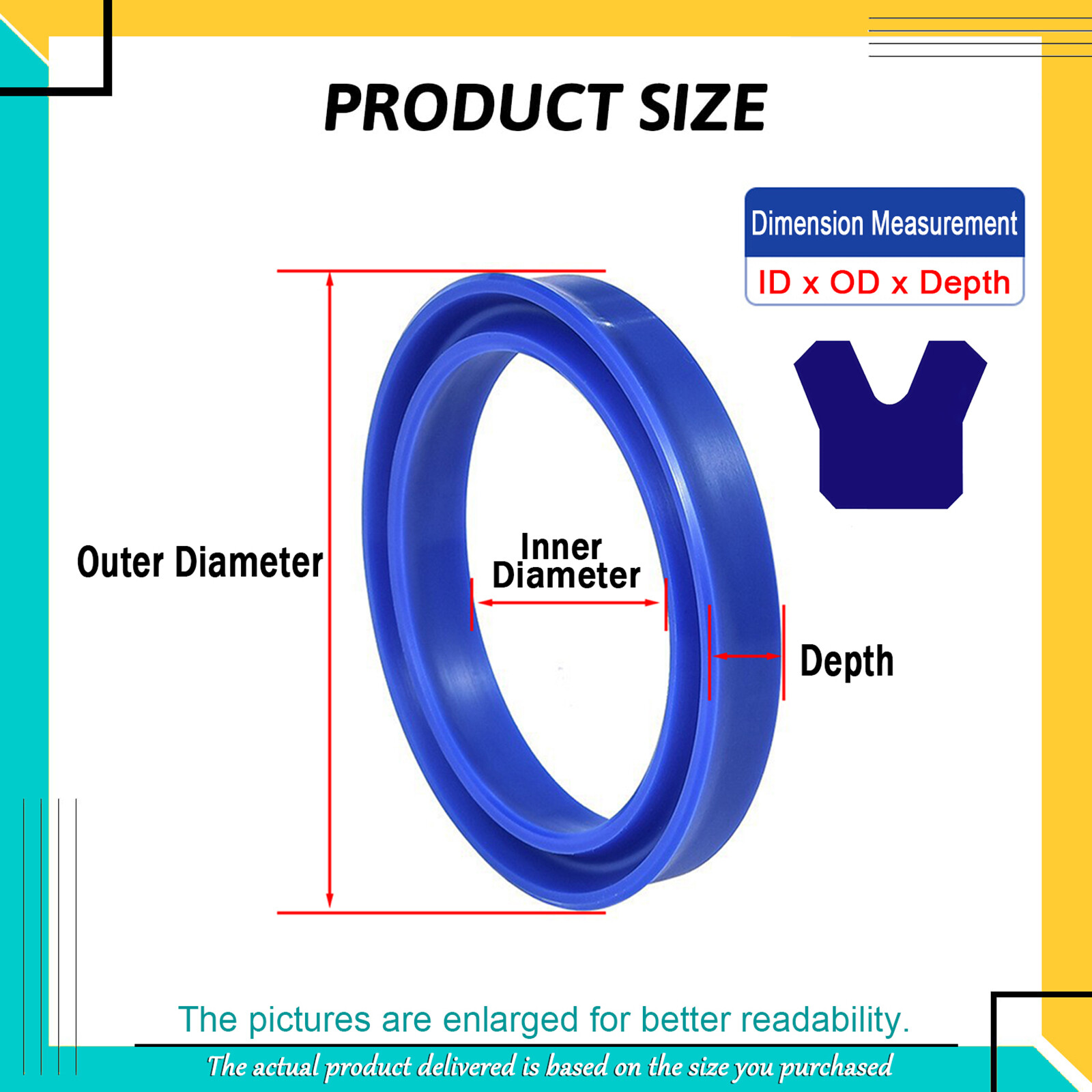 U-Cup UN/UHS/UNS Type Piston Seal Cylinder Jack/Hydraulic Rod PU Seal Ring