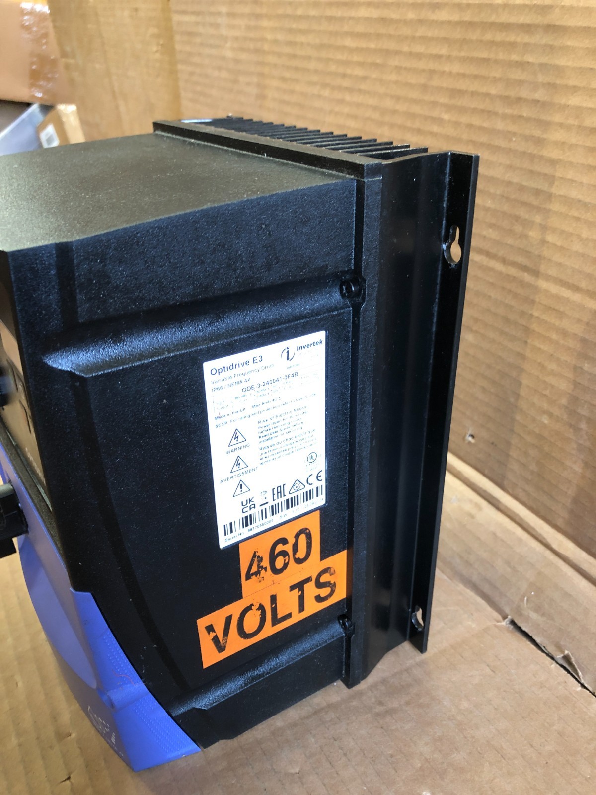 ODE-3-240041-3F4B – Invertek OptiDrive E3 – 2.0 HP VFD Used