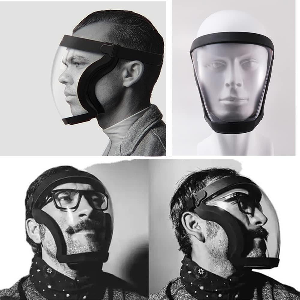 Durable 2 Pack Transparent Face Shield with Ergonomic Design – For Everyday Use