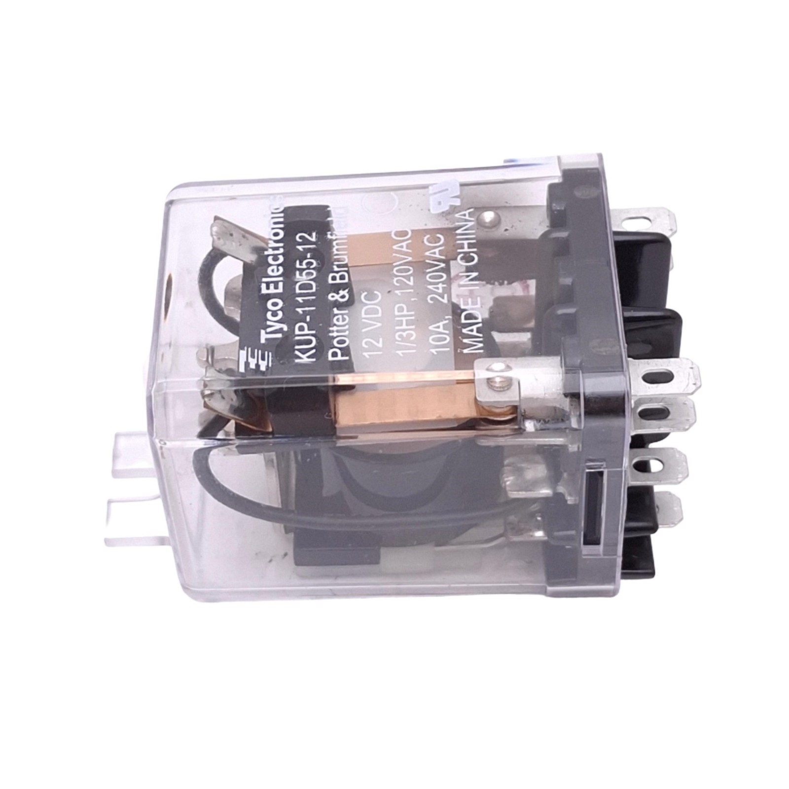 Potter & Brumfield KUP-11D55-12 Plug-In Relay, DPDT 8-Pin, 10A Max, 12VDC Coil