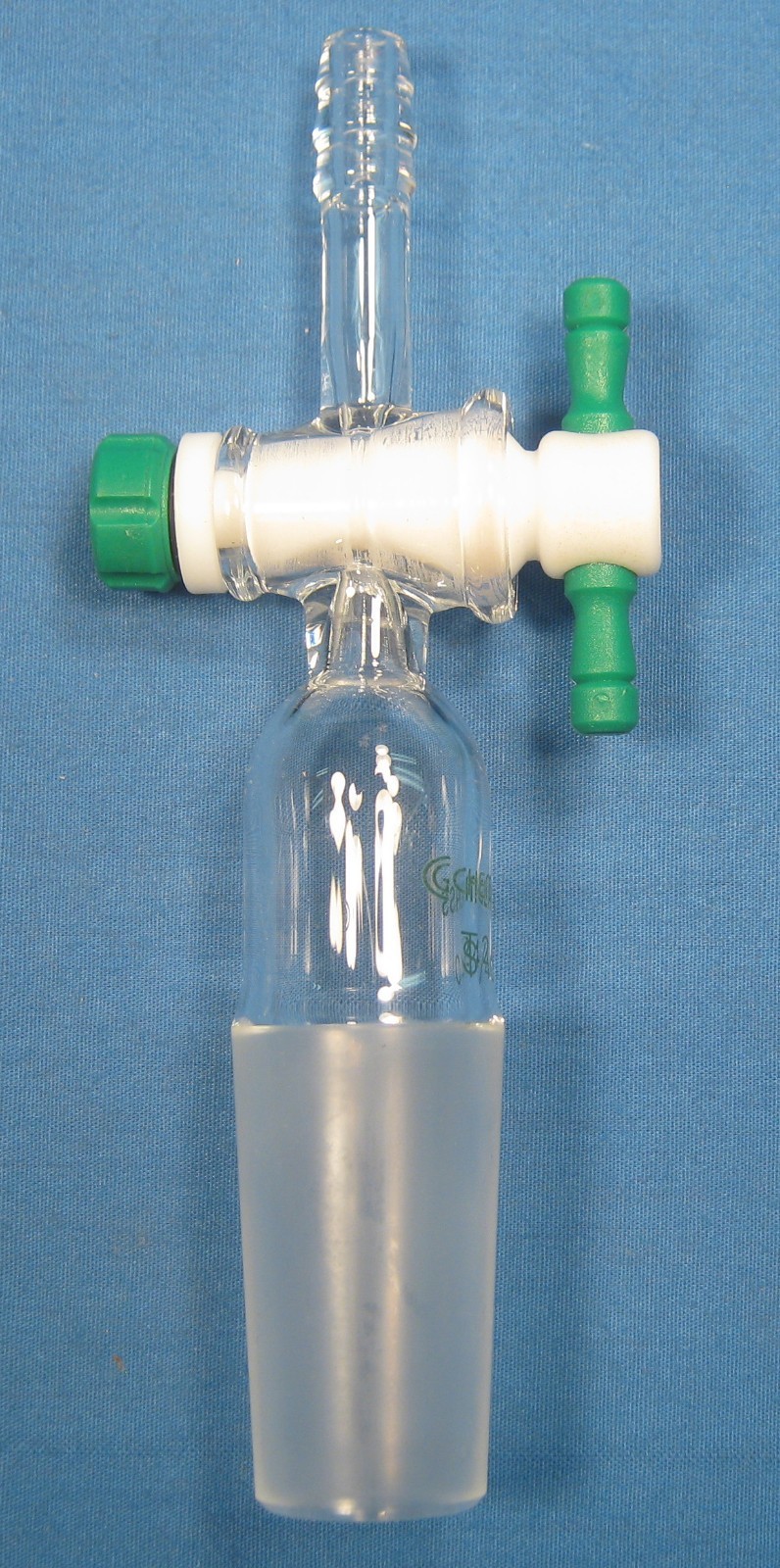 CHEMGLASS ADAPTER FLOW CONTROL TEFLON STOPCOCK 24/40 FREE SHIPPING 75