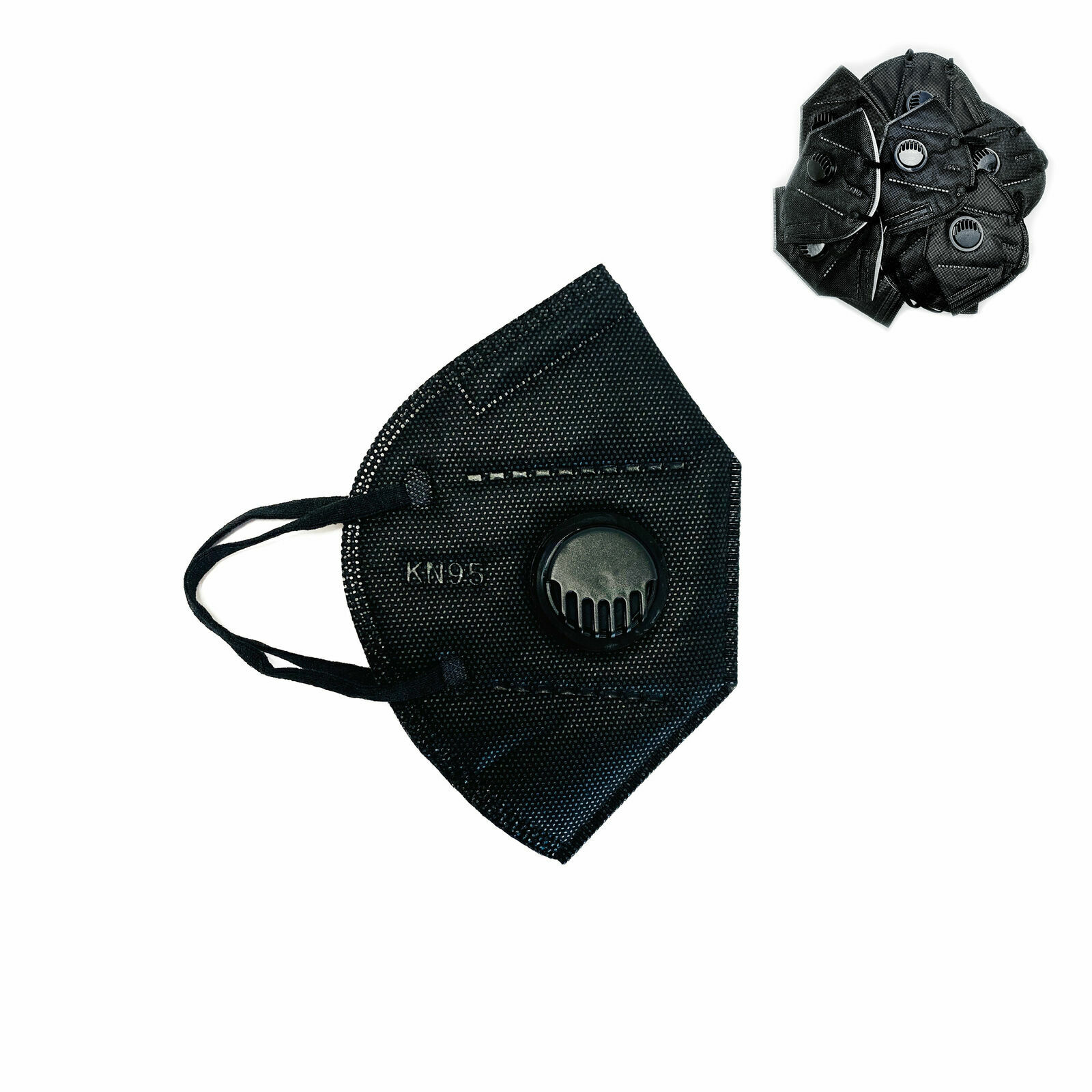 [BLACK] 10 Pcs KN95 Protective Face Mask 5-Layer 95% PM2.5 Disposable Respirator