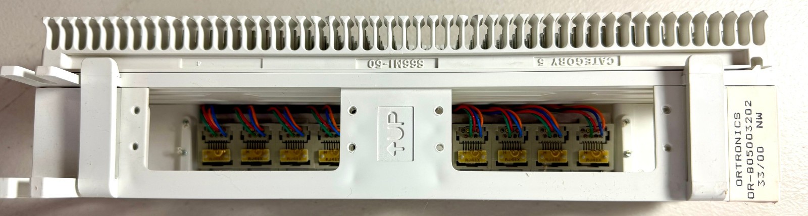 ORTRONICS OR-805003202 S66M150 8/8P8CK T1-Network Interface Block w/Shorting Bar