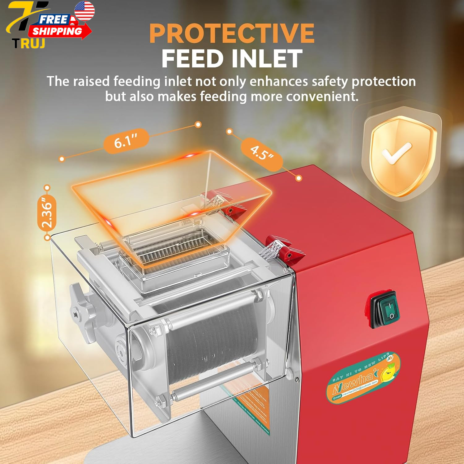 850W Meat Cutter Machine Commercial Meat Cutting Machine 5Mm/0.2Inch Heavy Duty