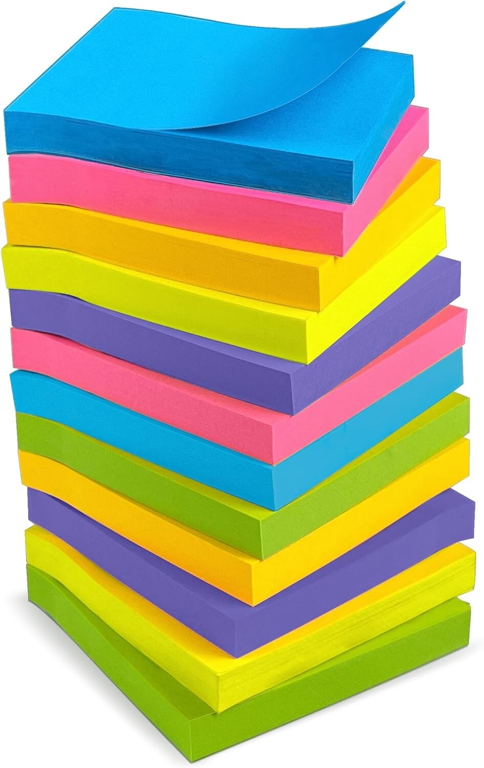Post It Notes Pop-up, Sticky Notes, 3×3 Inches, 12 Pads, Bright Colors Self-st..