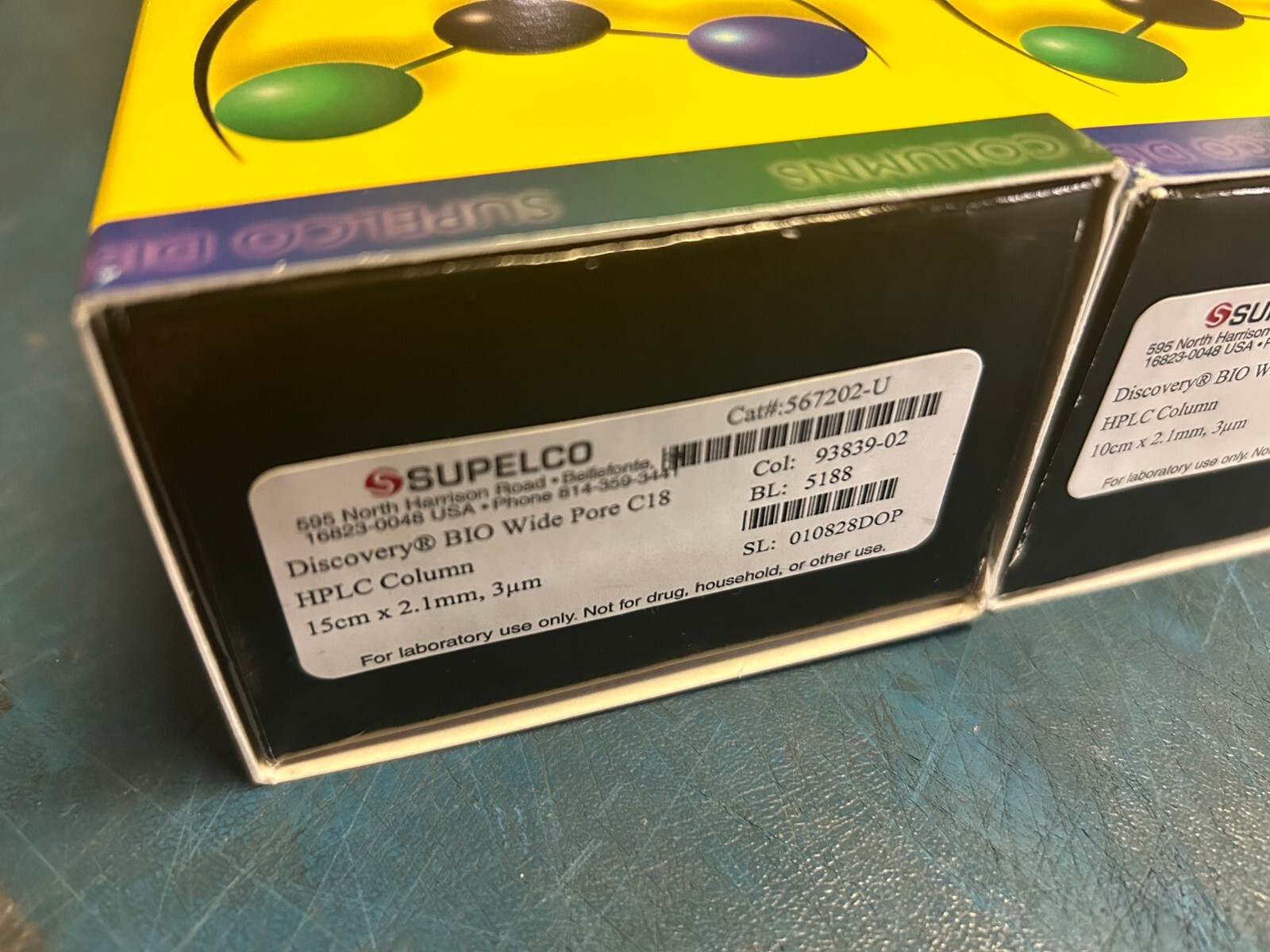 Lot of 3 Supelco 567205-U, 567201-U & 567202-U C18 HPLC Columns