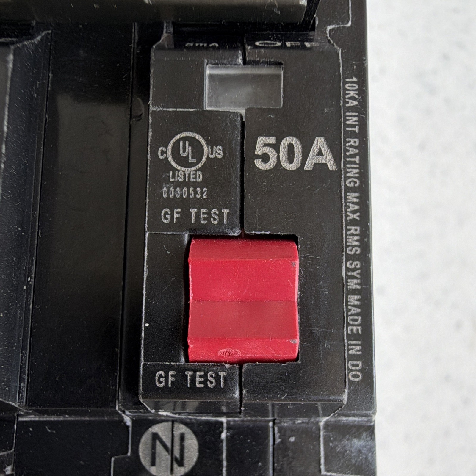 GE THQL2150GFT 50A 2-Pole GFCI Circuit Breaker Plug-In/On Branch Circuit