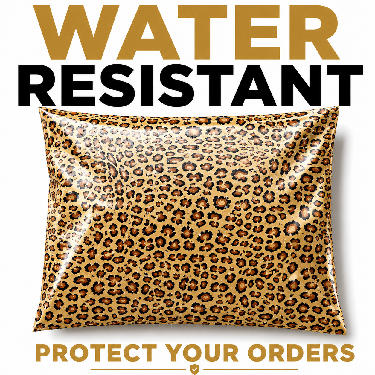 Leopard Poly Mailers 10×13 Designer Shipping Bags Self Seal Cute