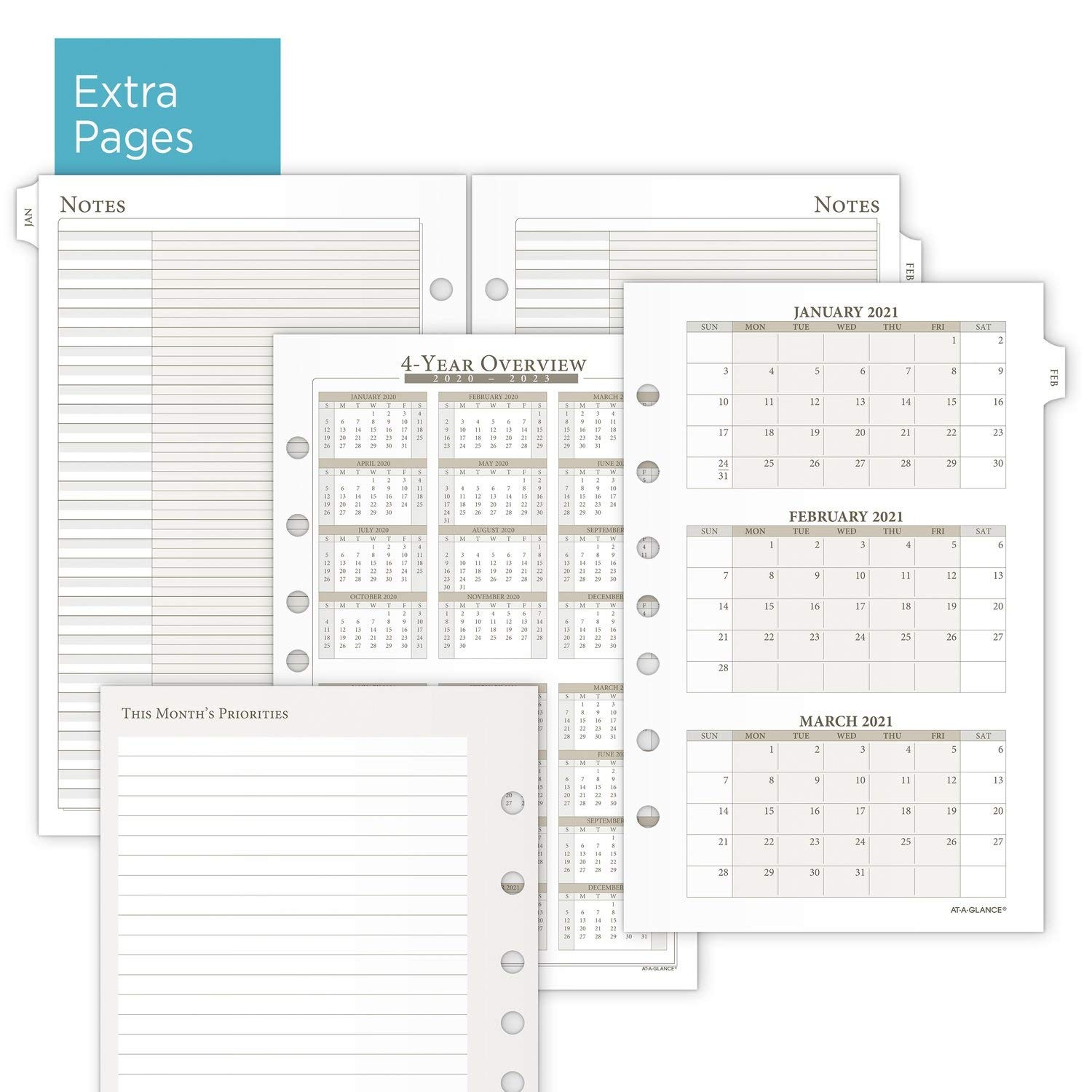 2021 Daily & Monthly Planner Refill by , 92010 DAY-TIMER, 5-1/2″ x 8-1/2″, Si…