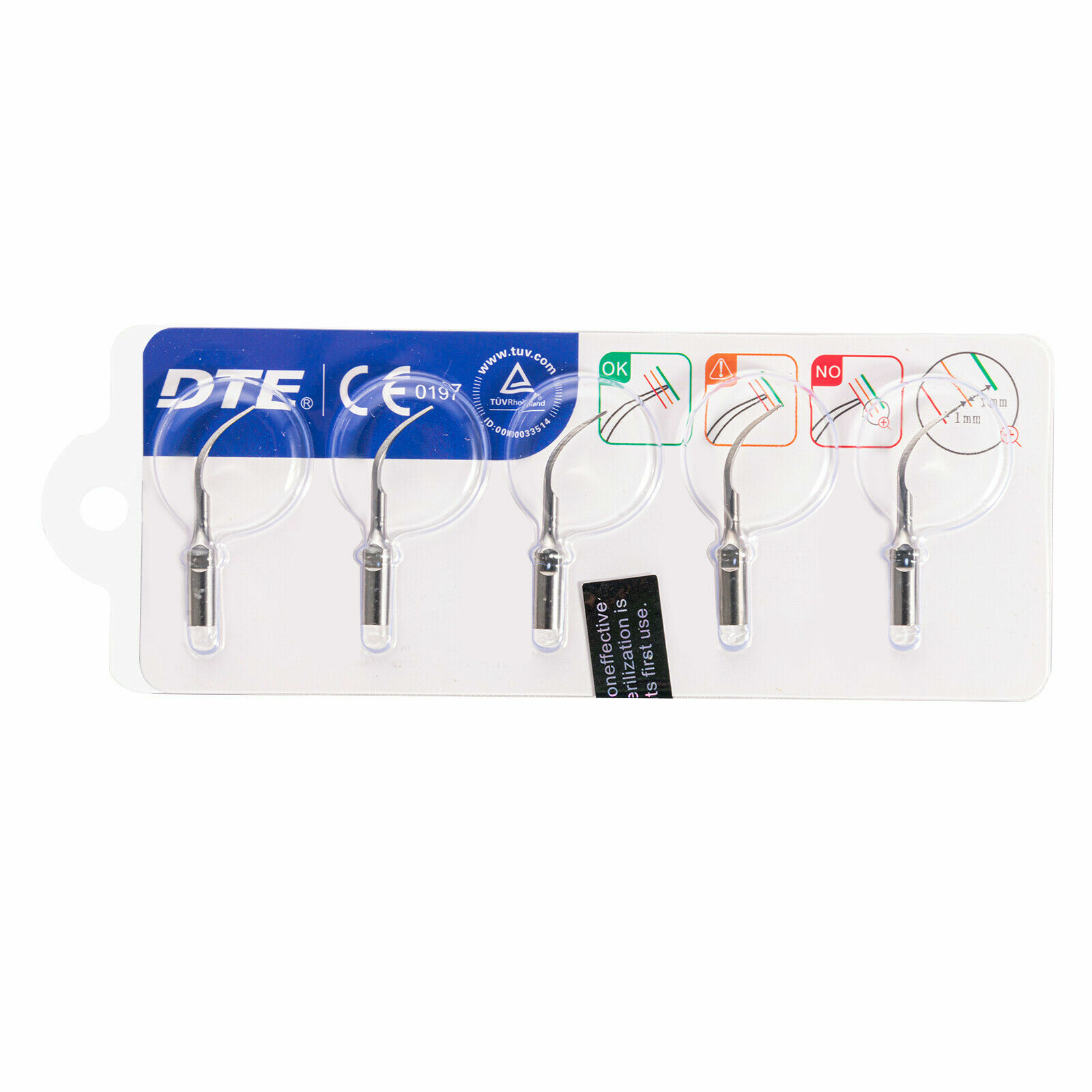 5PCS Original Woodpecker/DTE UDS-P/E Ultrasonic Scaler Tips Set Scaling Perio