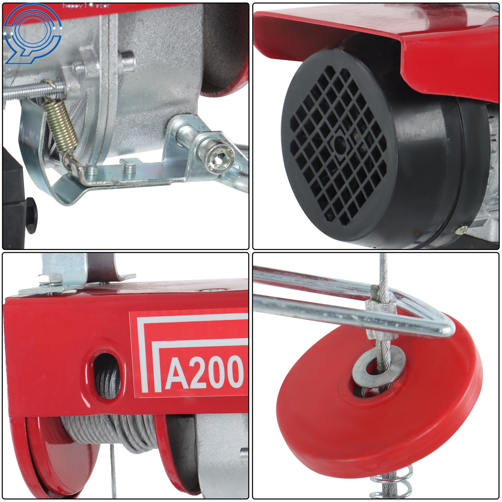 Electric Hoist, 110V 440 Lbs Winch with 6.6ft Remote Control Height 20-40ft