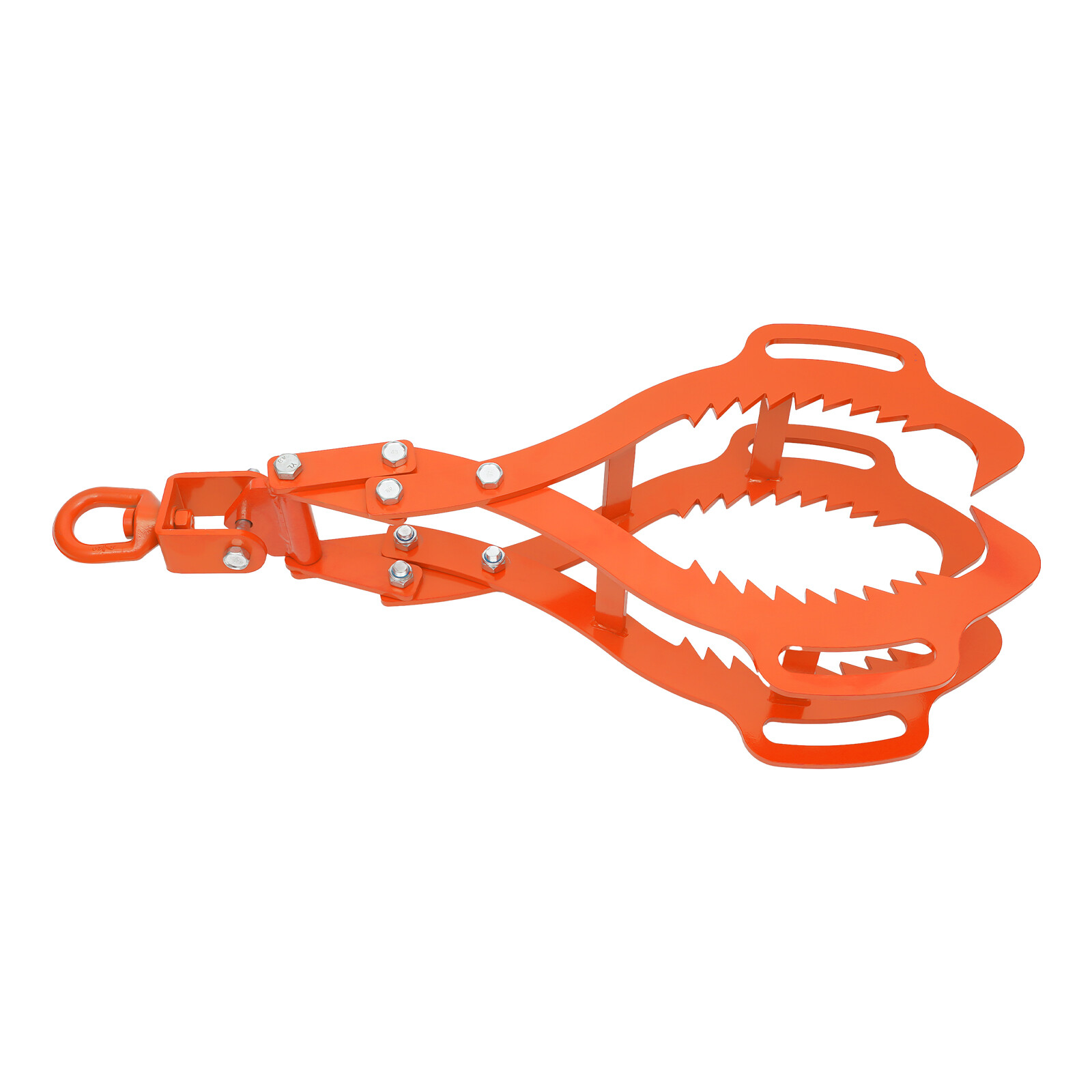 28in Log Lifting Tongs, Tractor Grapple, Heavy Duty,4 Claw Timber Carbon Steel