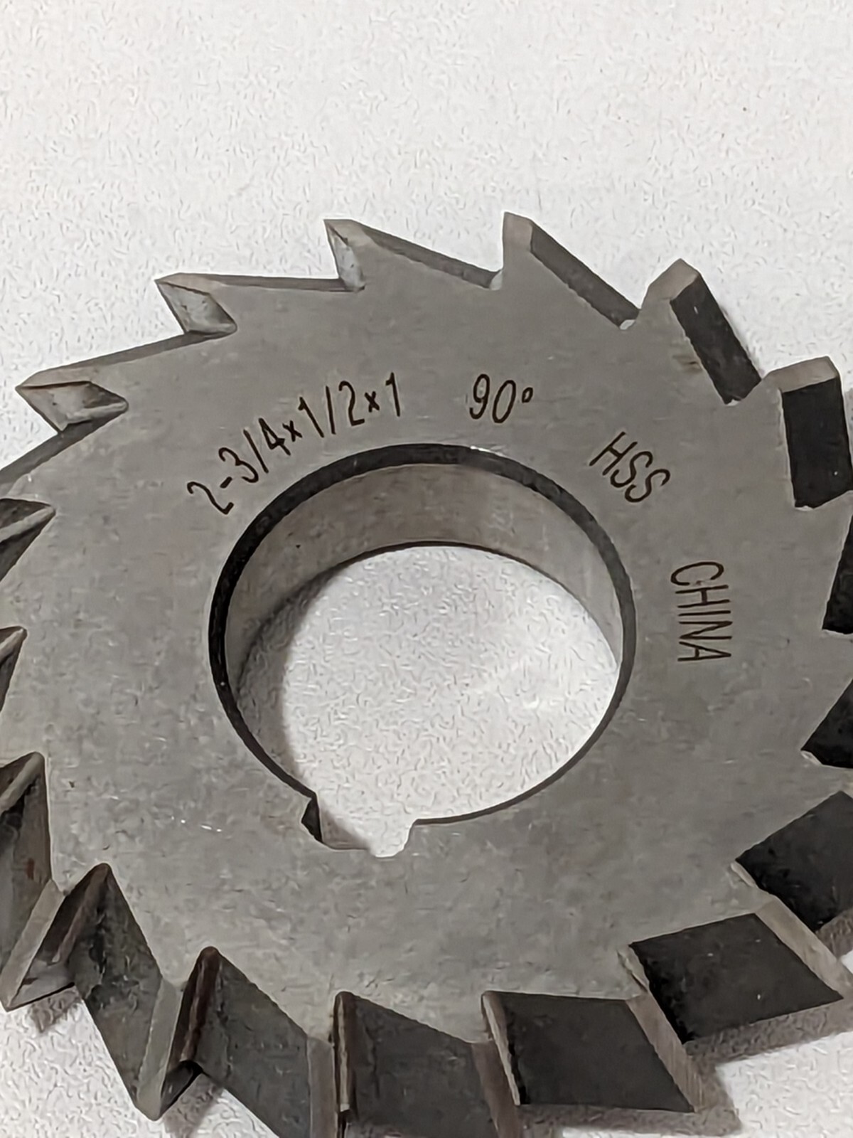 Double Angle Milling Cutter: 90 °, 2-3/4" Dia, 1/2" Width, 1" Arb