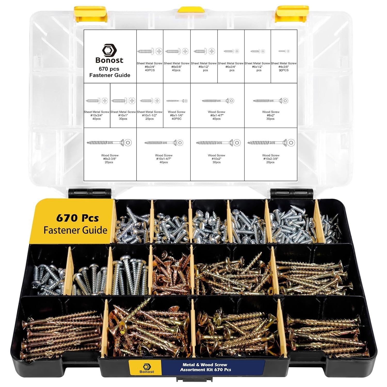 2300-Piece Nuts, Bolts, Washers Set – High-Quality Material