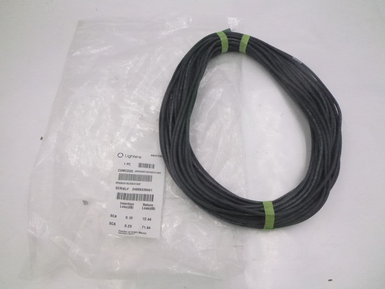 100FT OFS Lightera JR5DK001SCASCA100F 30.5m Length Fiber Optic Cable