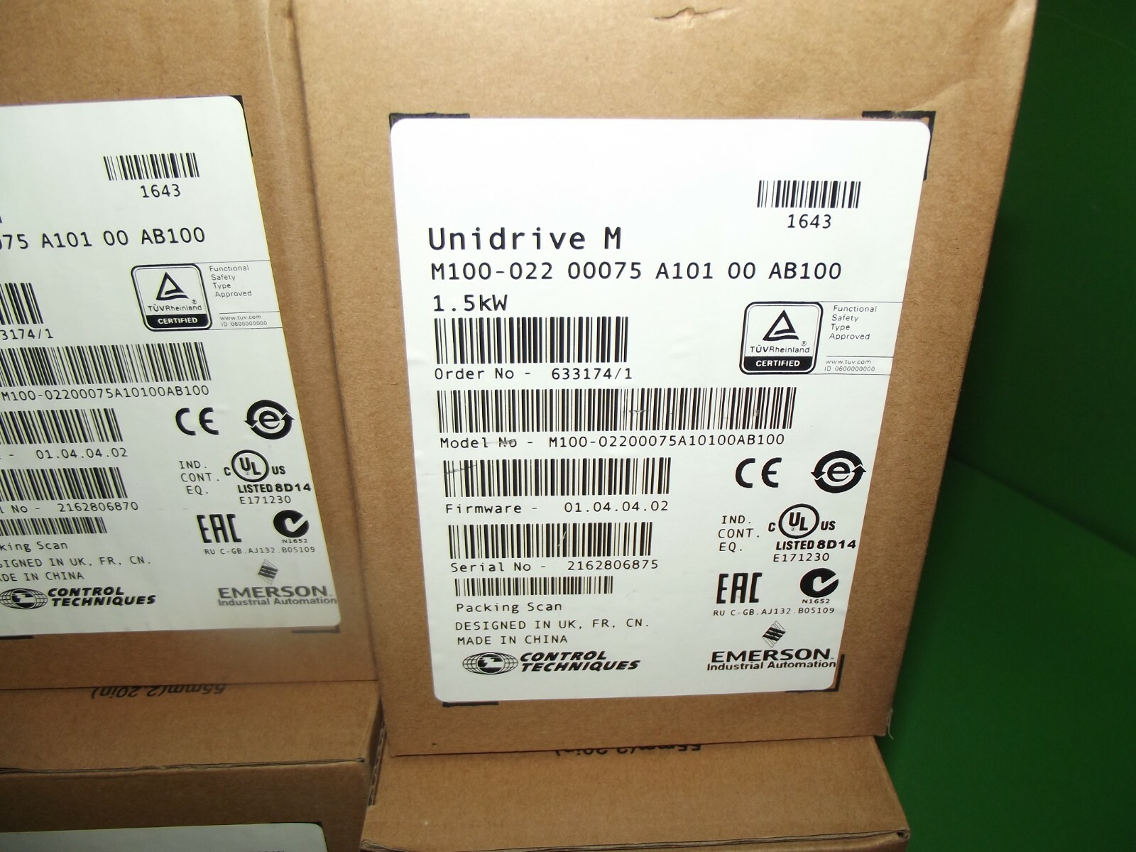 Control Techniques EMERSON UNIDRIVE M M100-022 00075 A101 00 AB100 1.5 kW