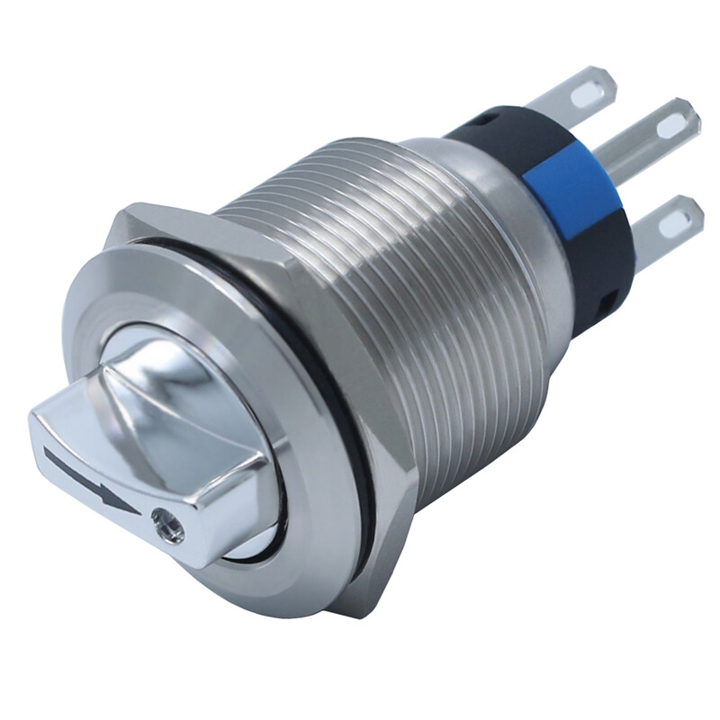 19mm/22mm Metal knob switch with lamp 2/3 position Arrow light selective switch