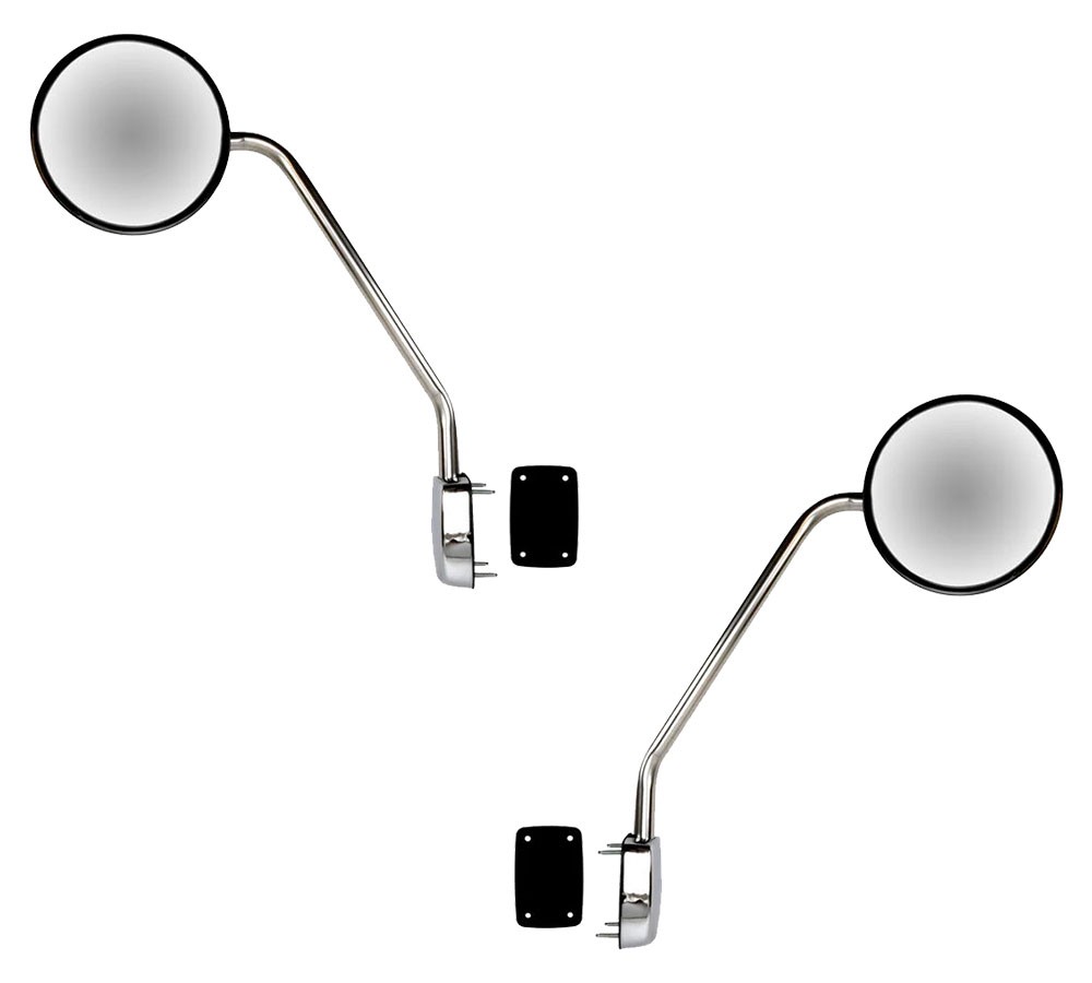 Hood Chrome Mirror Right & Left Hand Replaces OEM: 7195626, 719561-6