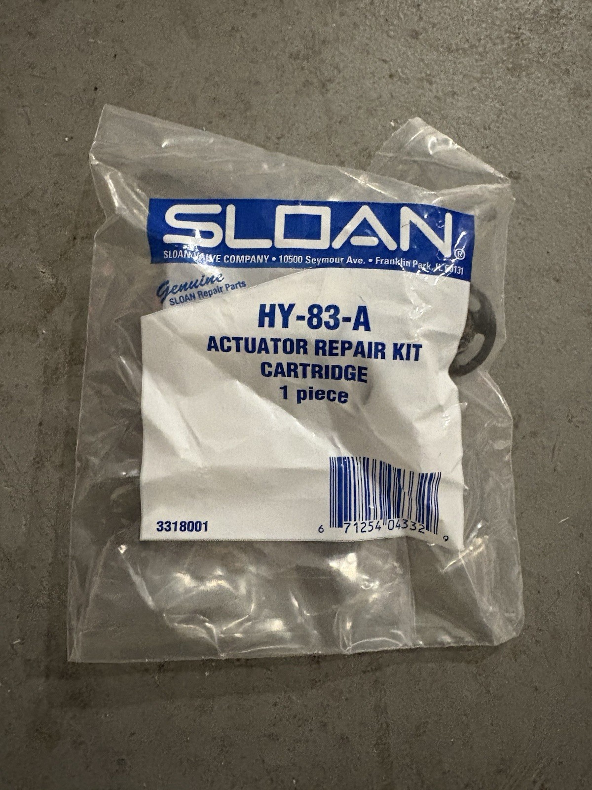 NEW Sloan HY-83-A Actuator Repair Kit Cartridge 11932