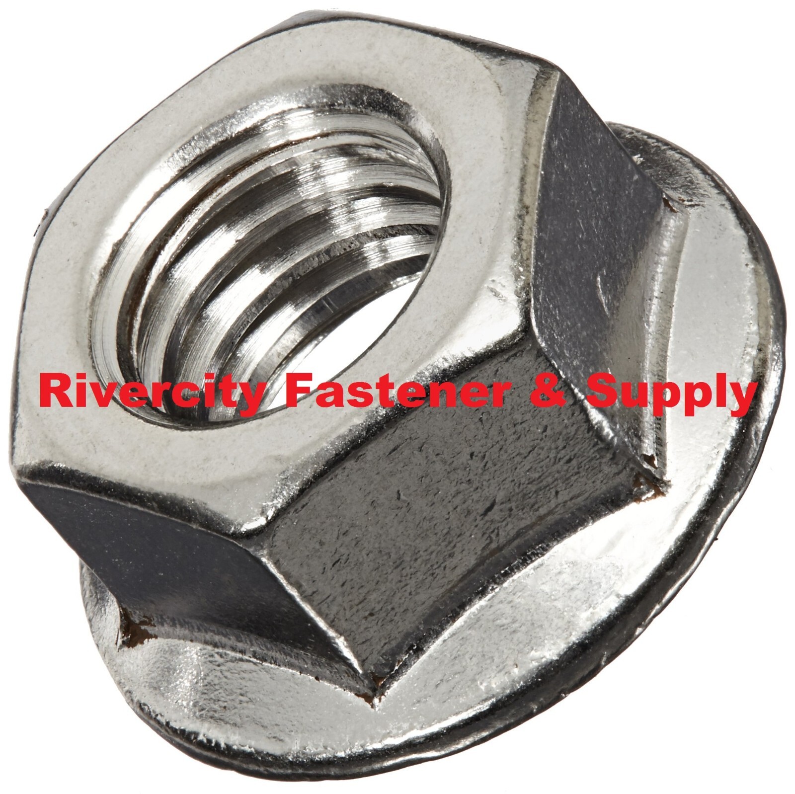 M10-1.5 Stainless Flange Nuts M10x1.5 Nut 10mm x 1.5 Serrated Flare whiz nuts