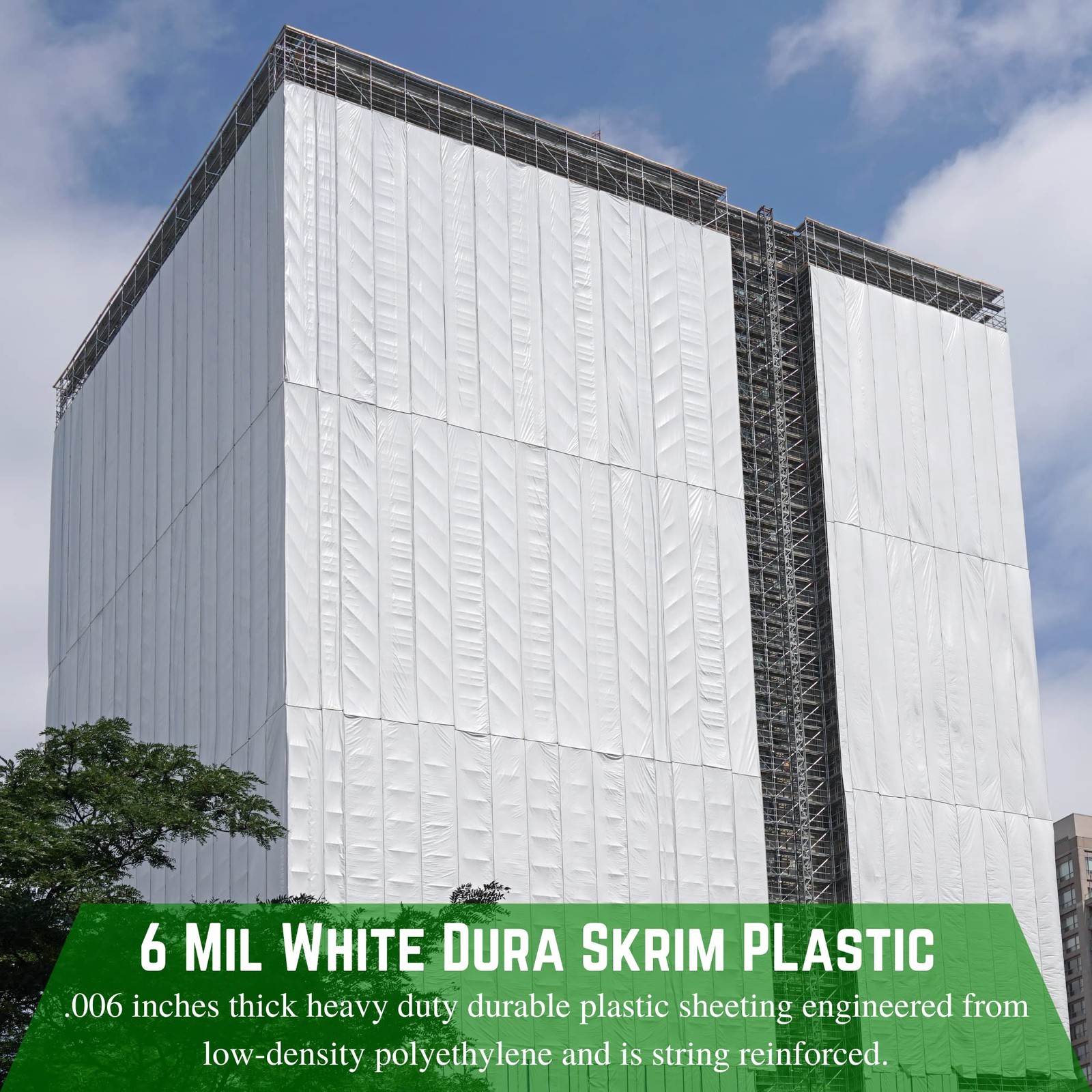 Farm Plastic Supply – Dura Skrim String Reinforced White 20′ x 10′,