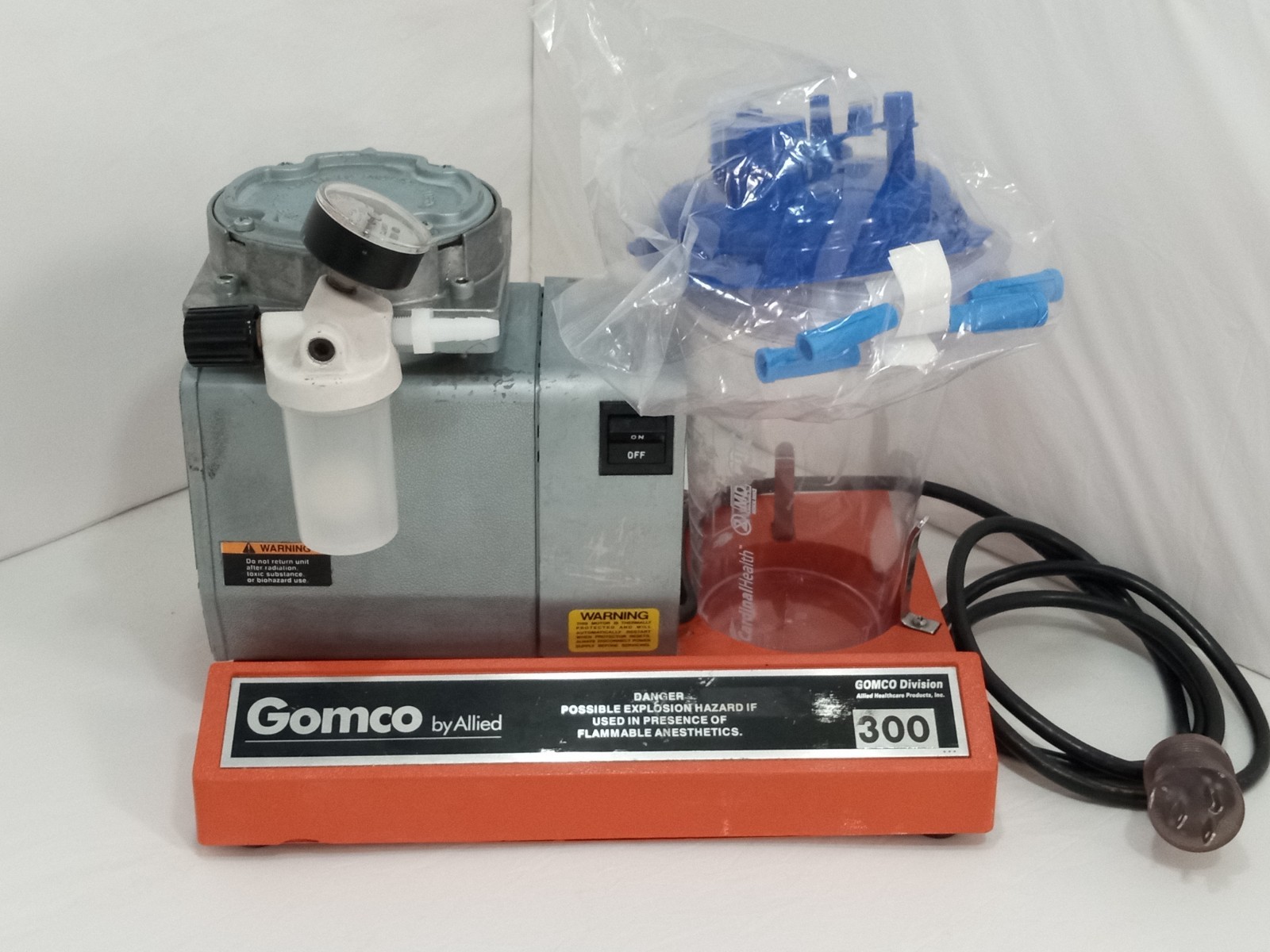 Gomco 300 Tabletop Aspirator Suction Pump New Canister Hose ****$25 Shipping****