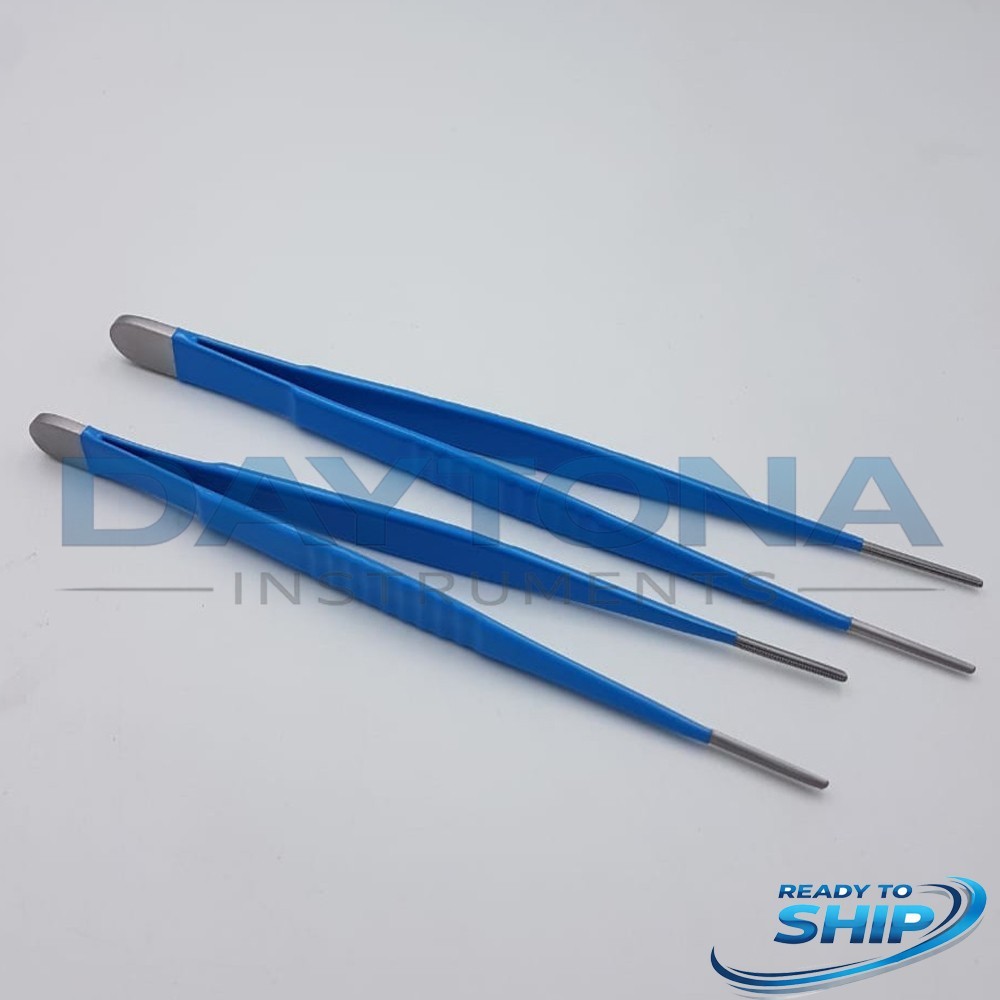 DeBakey Tissue Forceps Set of 2 Pcs 20 & 24cm With 2mm Tip Insulated Instruments