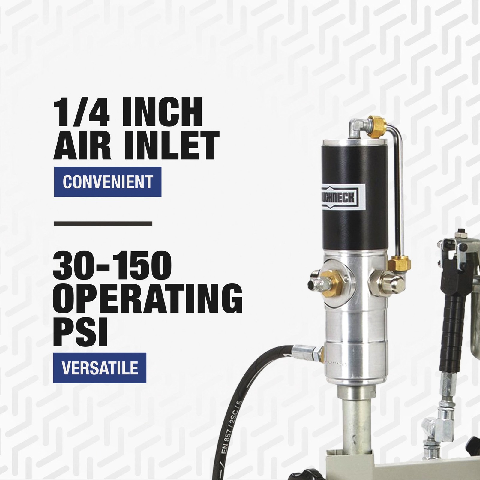 Roughneck Mobile Air-Operated Grease Pump Kit, 50:1 Ratio, 150 PSI, Fits