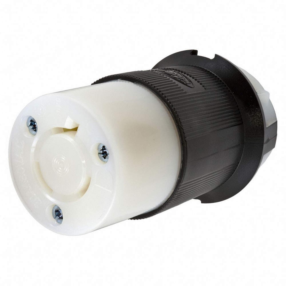 HUBBELL HBL2343 LckCon,Strt;20 A;Black; White,Nyl,L8-20R 6C124