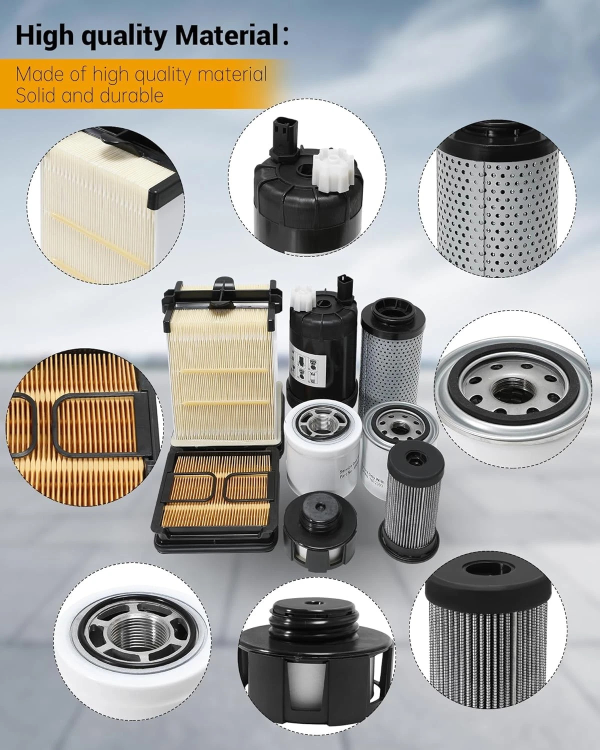 Filter Service Kit For Bobcat S450 S510 S530 S550 S570 S590 T450 T550 T590 T630