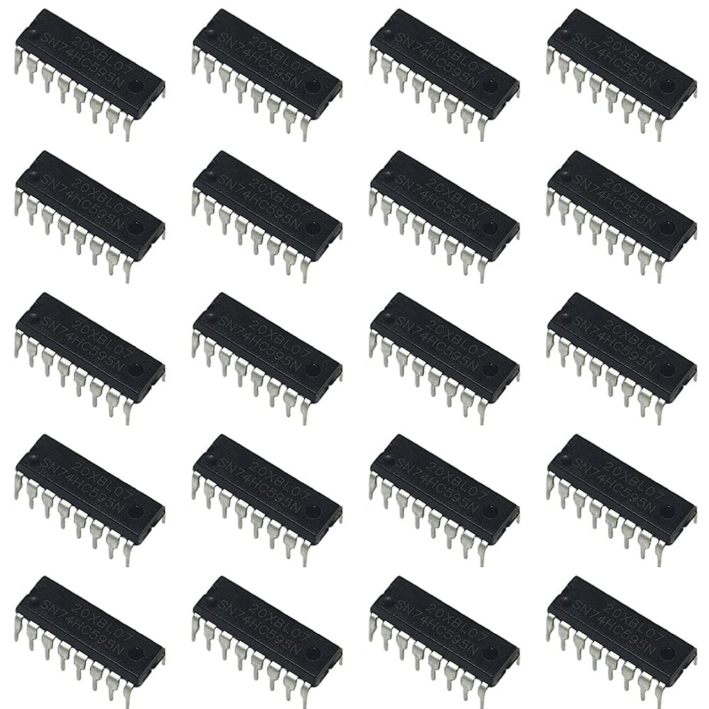20pcs 74HC595N 74HC595 8-Bit Shift Registers W ith Latched 3-State Output，DIP…