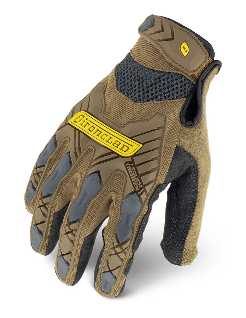 IronClad IEX-PIG Impact Gloves Brown Touchscreen – Select Size