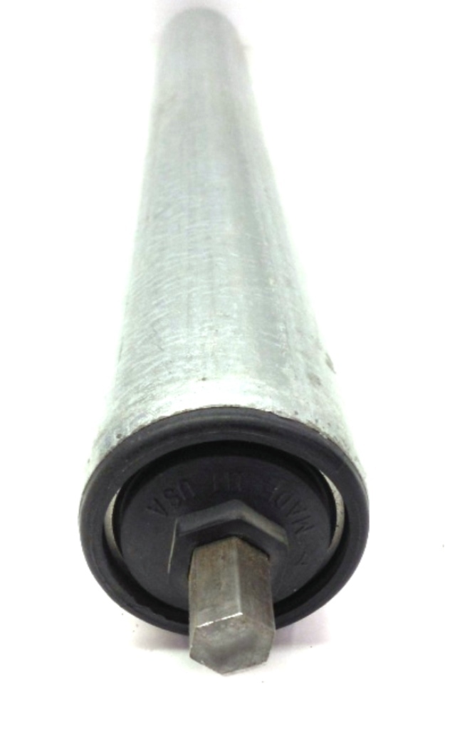 UNKNOWN BRAND CONVEYOR ROLLER REPLACEMENT, 17 1/8″ L, 1 7/8″ OD, 7/16″ SHANK