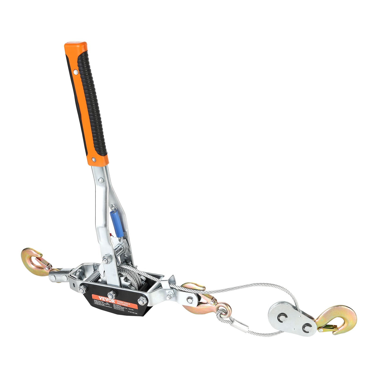 VEVOR Power Puller Come Along Winch 5 Ton 11023 lb Heavy Duty Pull Hoist 3 Hooks