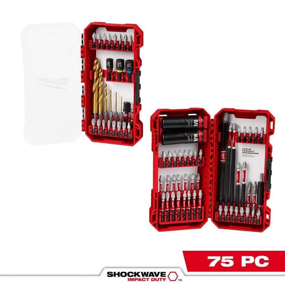 Milwaukee SHOCKWAVE 75-Piece Impact Duty Drill Bit Set