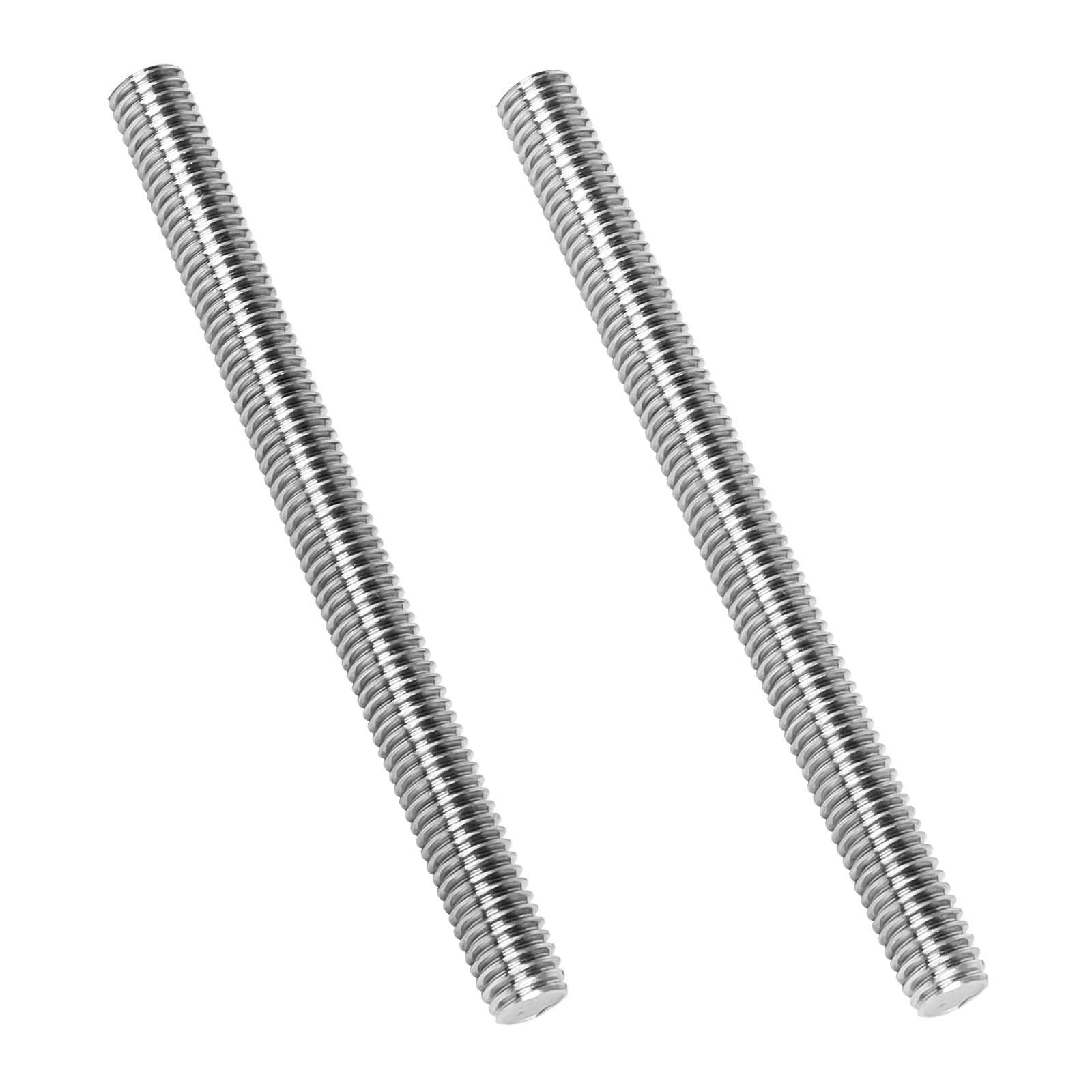 Bykonh M8-1.25 x 100mm Fully Threaded Rod Studs, 18-8 M8 x 100mm, Silver