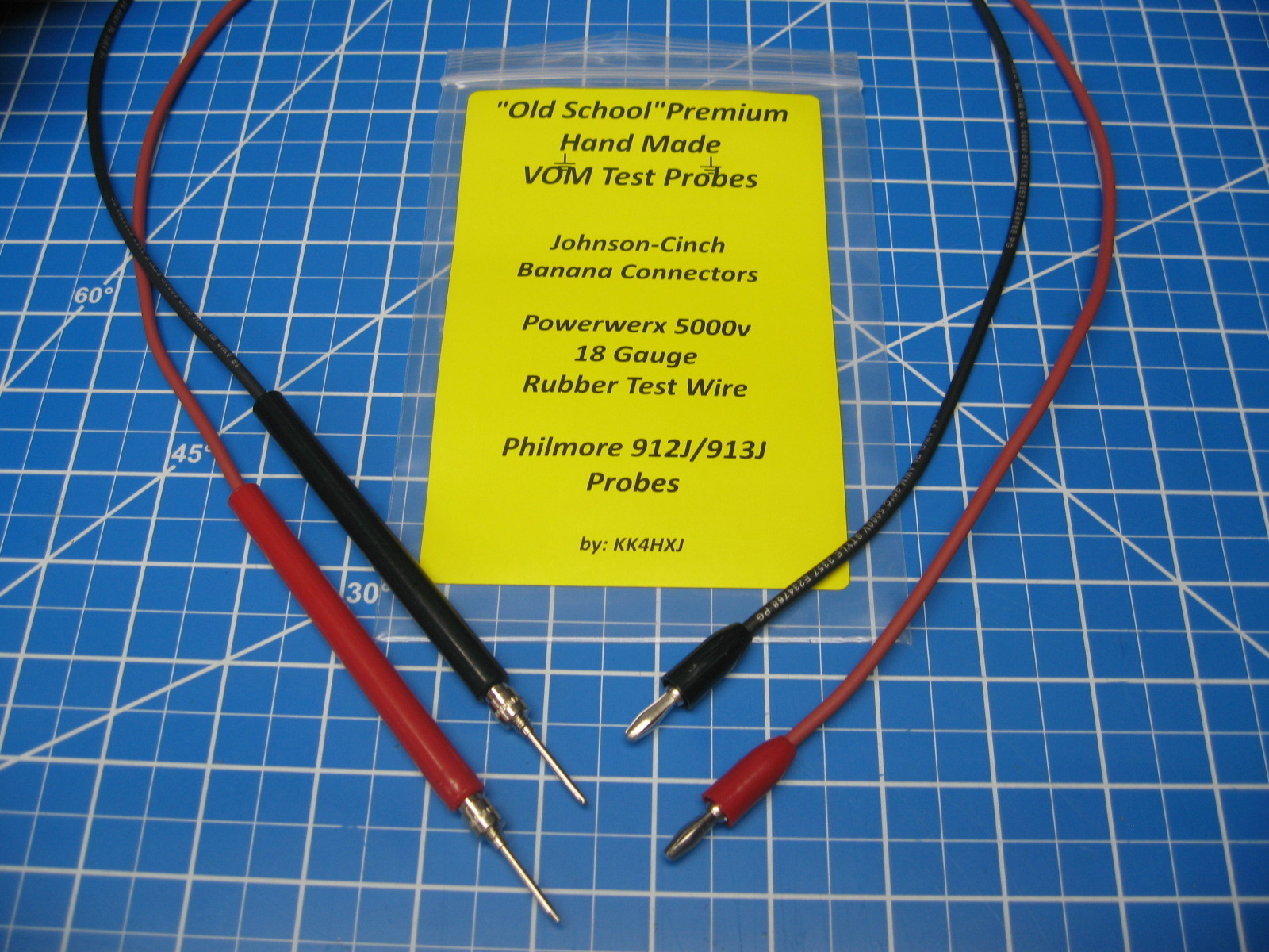 Custom VOM/DVM Test Probe – Vintage Gear – Banana Plugs to Philmore 912J & 913J