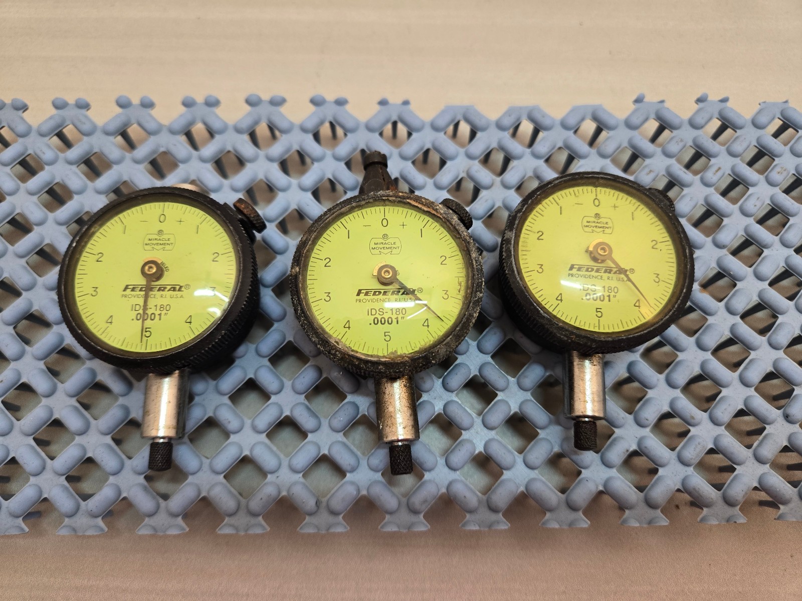 MAHR FEDERAL Dial Indicator Full Jeweled IDS-180 .0001 Lot of (3)