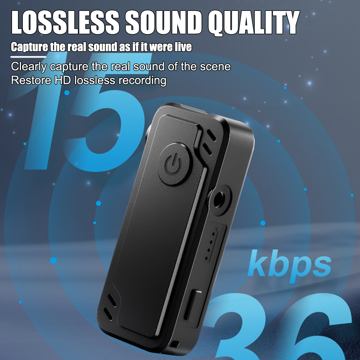 MP3 Digital Hidden Voice Recorder Spy Mini Clip-On Audio Activated Dictaphone US