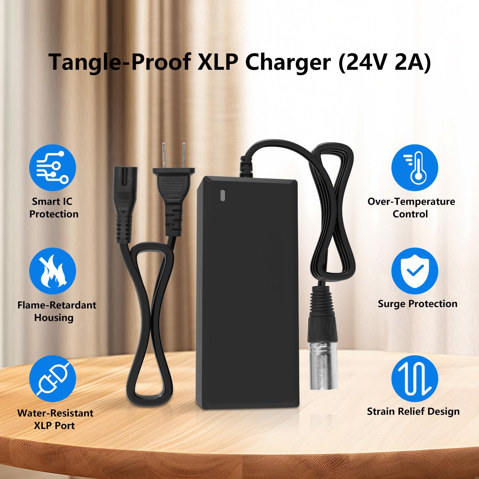 24V 2A 3-Pin XLR Connector Charger Substitute