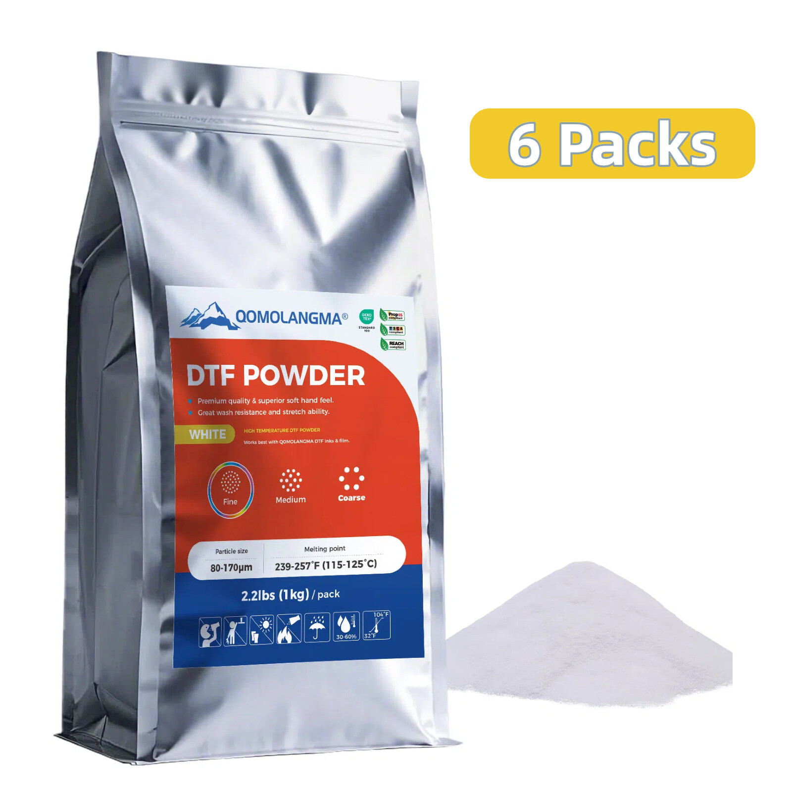 US 13.2lbs 6kg TPU DTF Powder High Temperature Hot-melt Adhesive Powder Fine